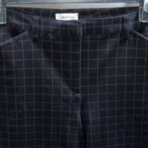 Calvin Klein Women's Black Windowpane Pants Size 10